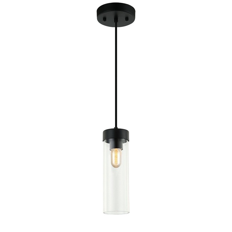 Savino One Light Pendant in Matte Black