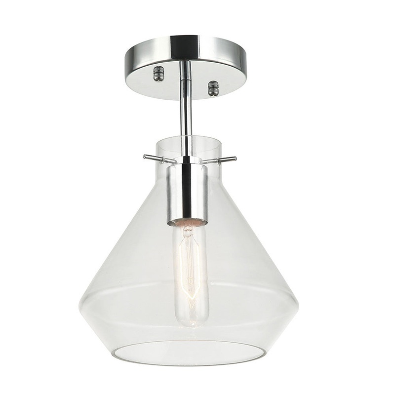 Carlo One Light Semi-Flush Mount in Polished Chrome
