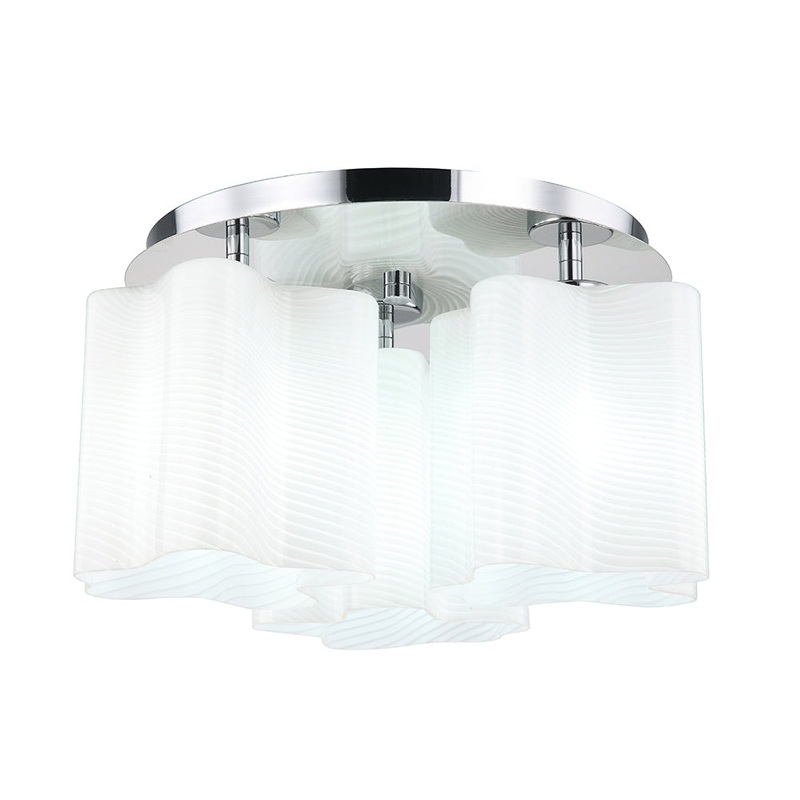 Carys Three Light Semi Flush Mount in Polished Chrome