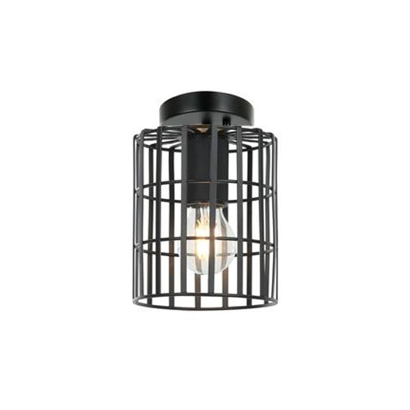 Corsica One Light Semi-Flush Mount in Matte Black