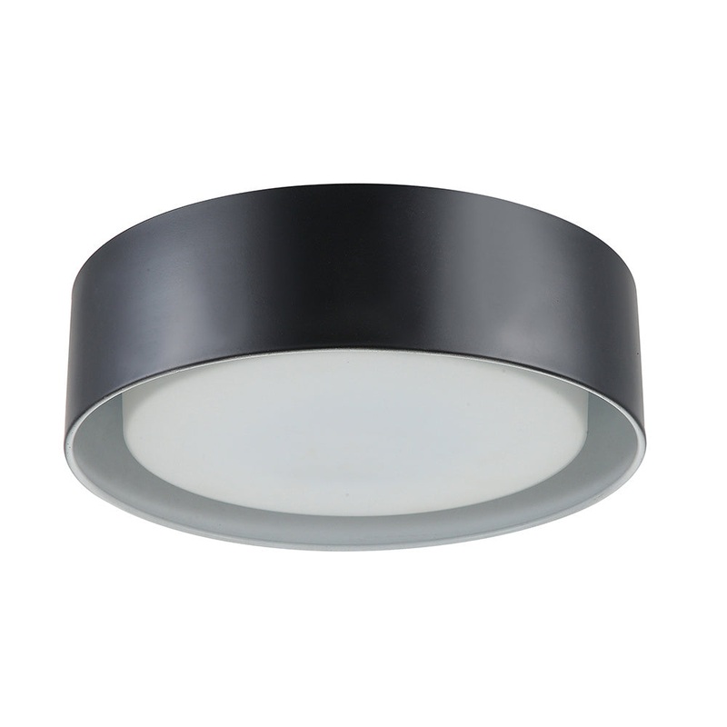 Martos Three Light Flush Mount in Matte Black