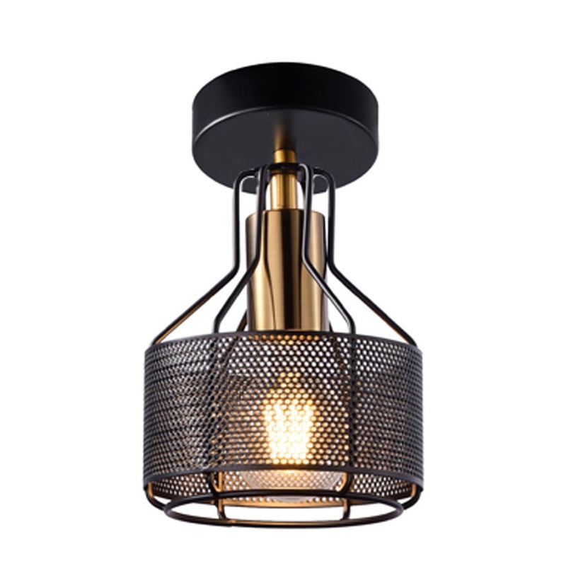 Pali One Light Semi-Flush Mount in Matte Black