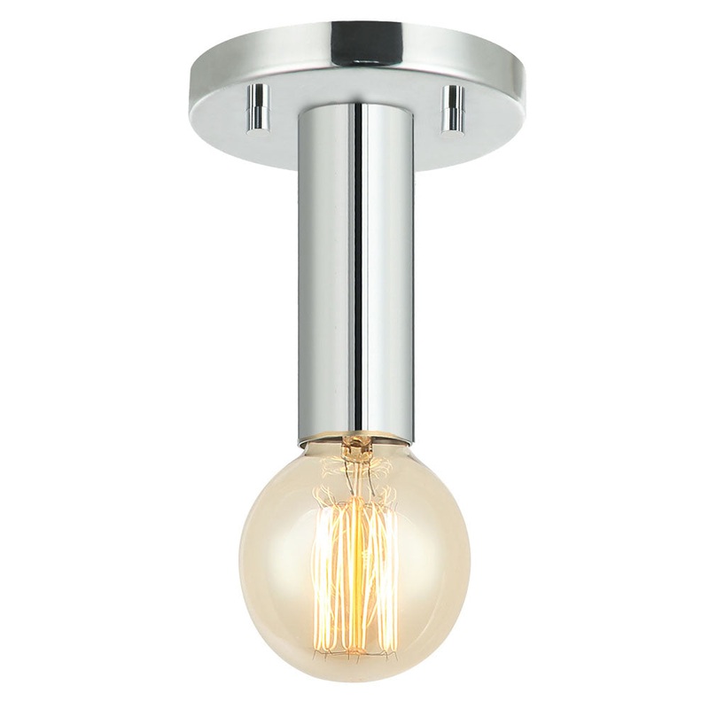 Peoria One Light Flush Mount in Polished Chrome