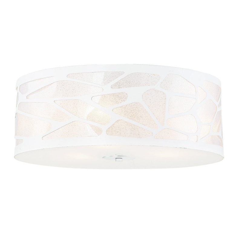 Peyton Three Light Semi Flush Mount in Matte White