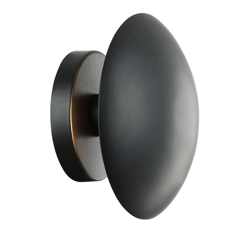 Pom One Light Wall or Ceiling Fixture in Matte Black