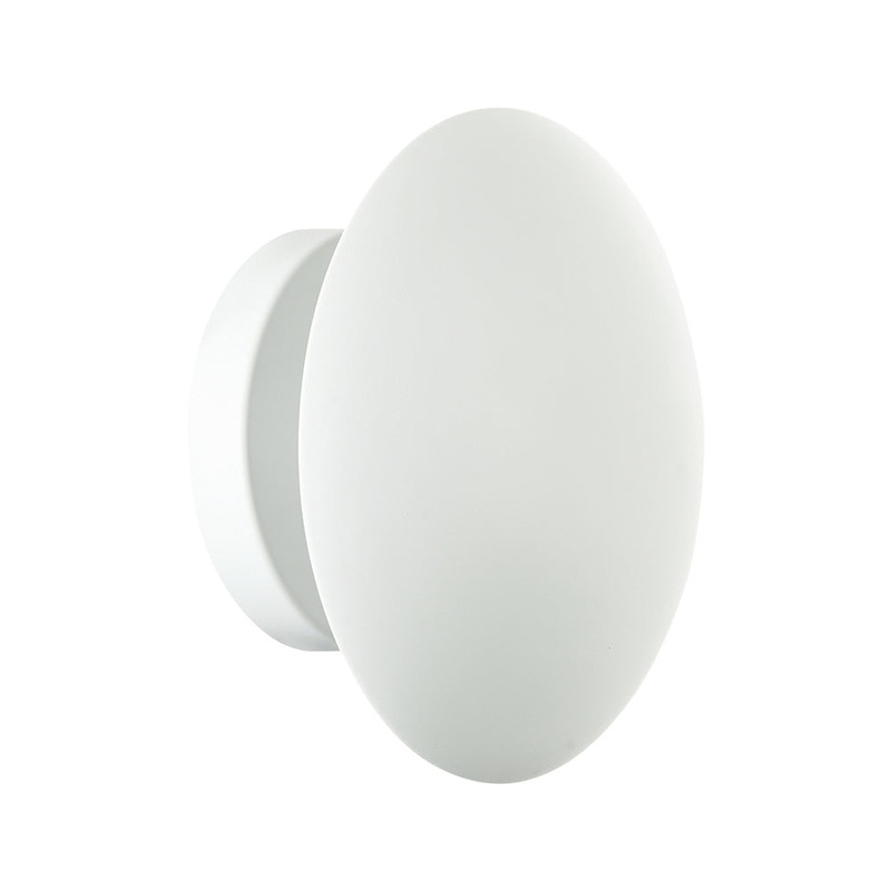 Pom One Light Wall or Ceiling Fixture in Matte White