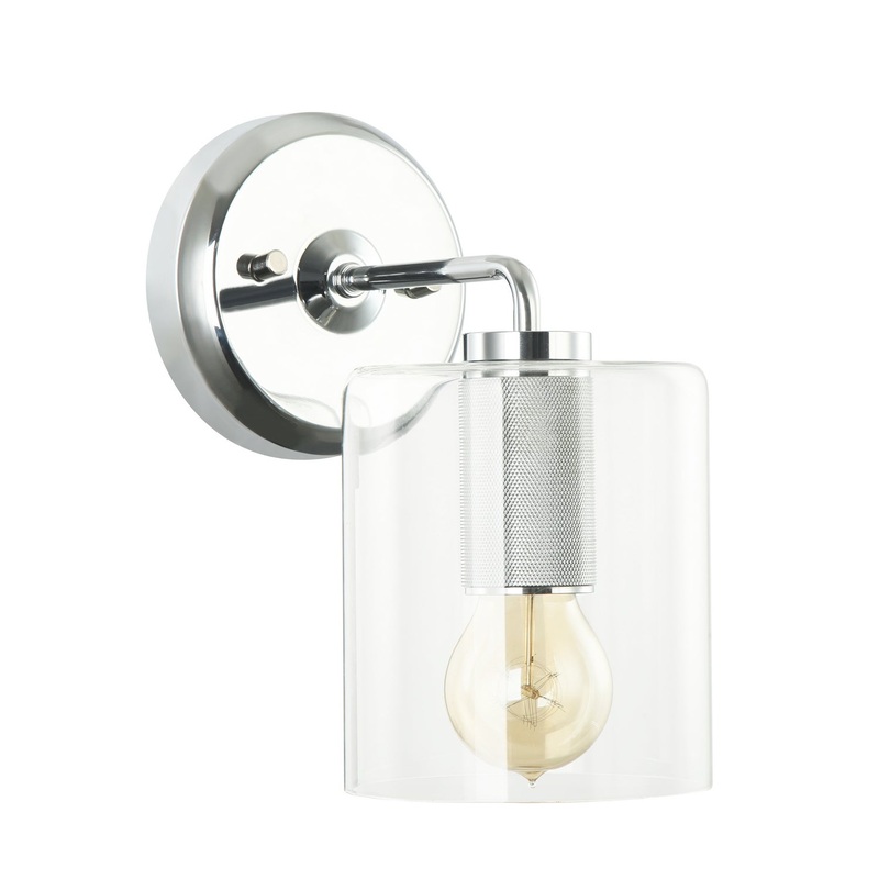 Tambour One Light Wall Sconce in Polished Chrome