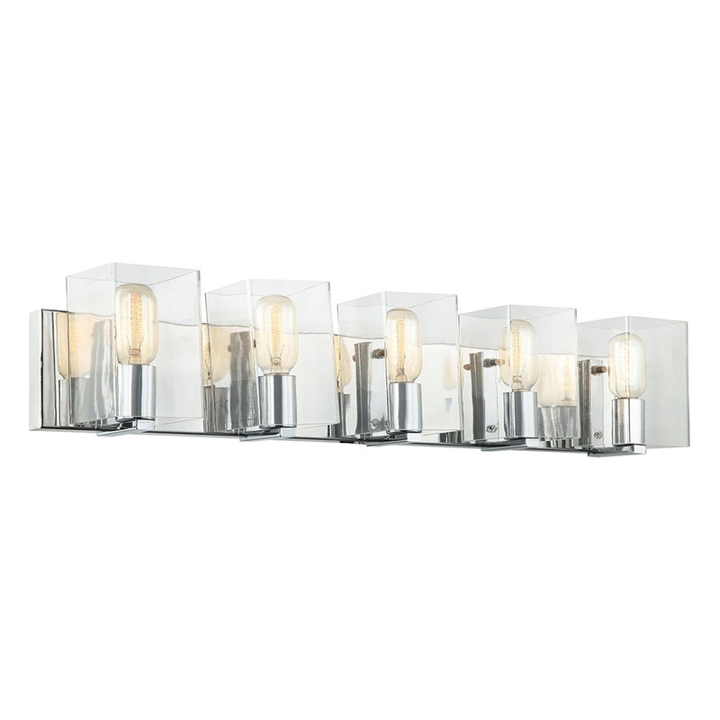 Theo Five Light Vanity in Polished Chrome