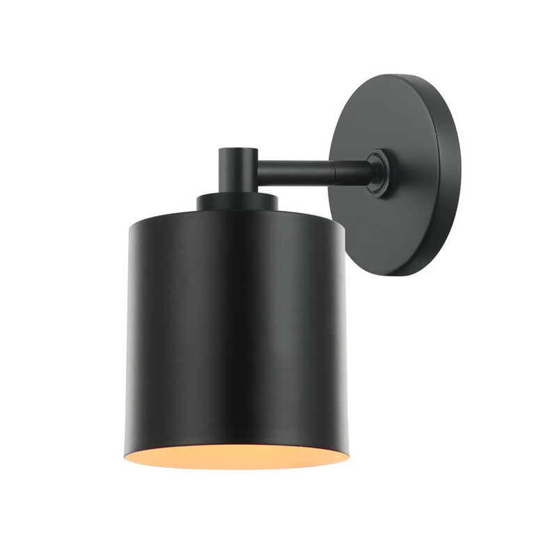 Andel One Light Wall Sconce in Matte Black