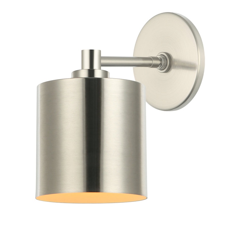 Andel One Light Wall Sconce in Satin Nickel