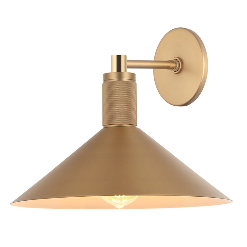 Andreo One Light Wall Sconce in Aged Brass