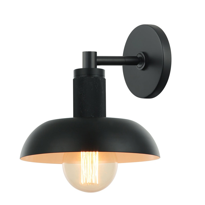Aurora One Light Wall Sconce in Matte Black