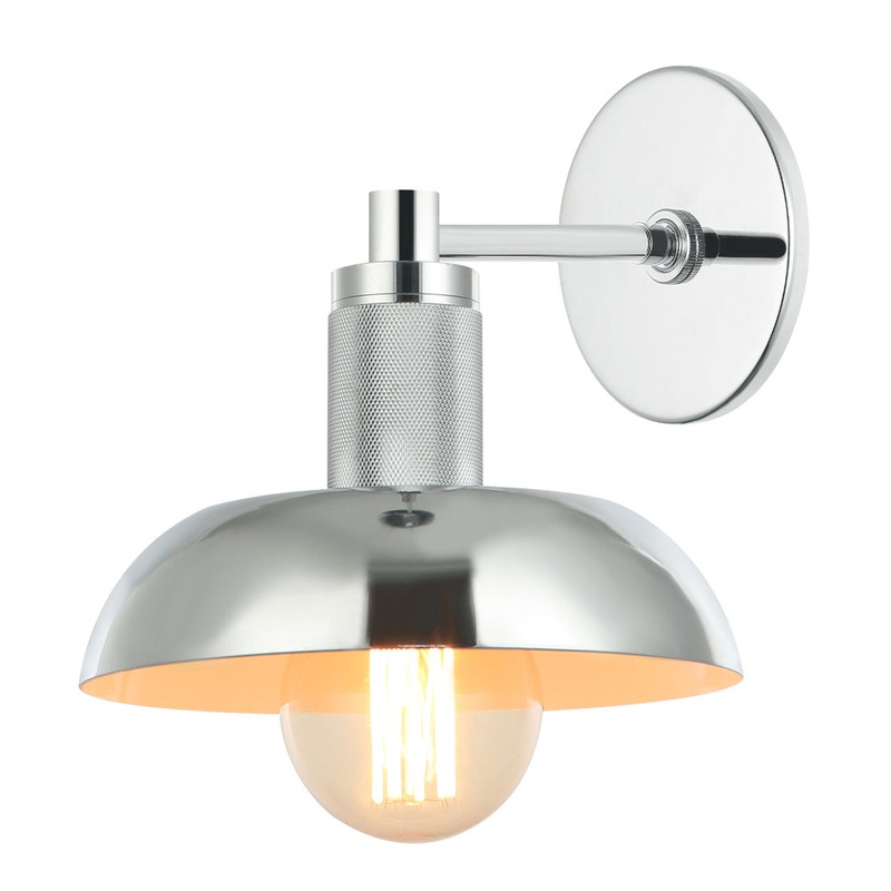 Aurora One Light Wall Sconce in Polished Chrome