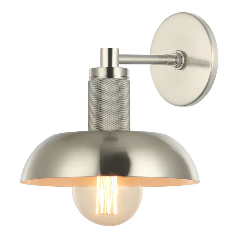 Aurora One Light Wall Sconce in Satin Nickel