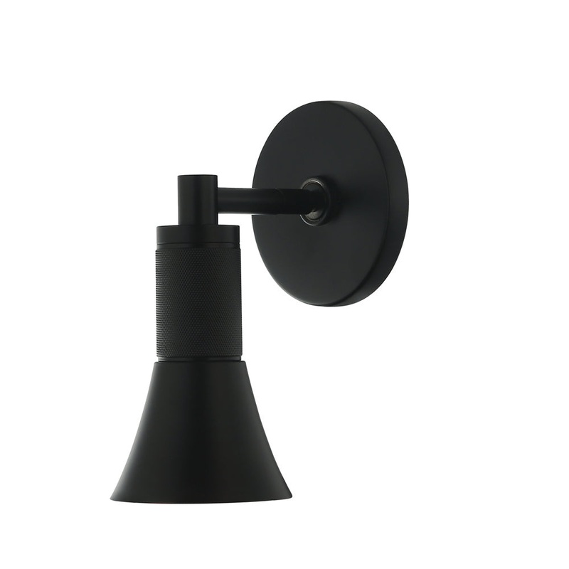 Axel One Light Wall Sconce in Matte Black