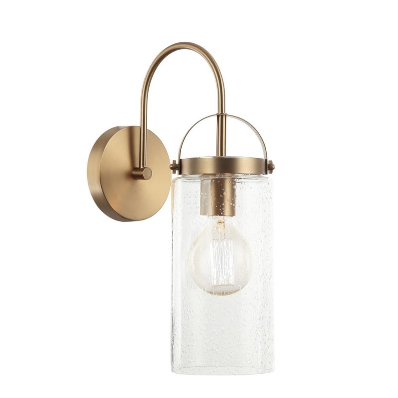 Banister One Light Wall Sconce in Aged Brass