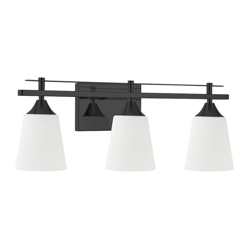 Bronson Three Light Vanity in Matte Black