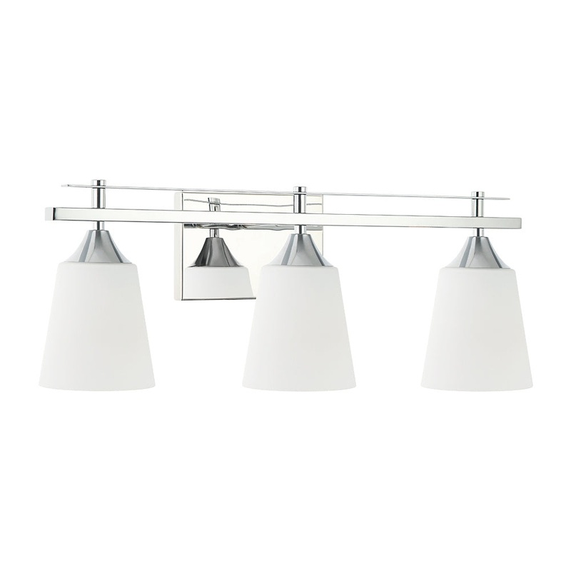 Bronson Three Light Vanity in Polished Chrome