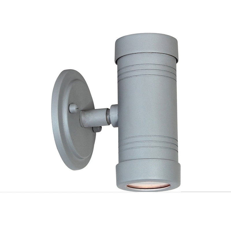 Burbank Two Light Outdoor Wall Sconce in Gray