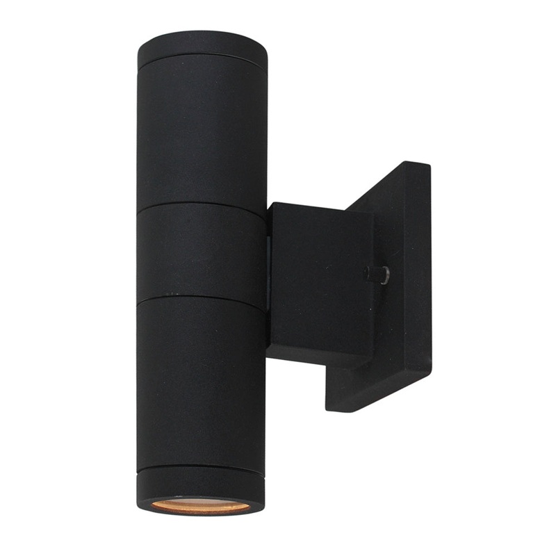 Burbank Two Light Outdoor Wall Sconce in Matte Black