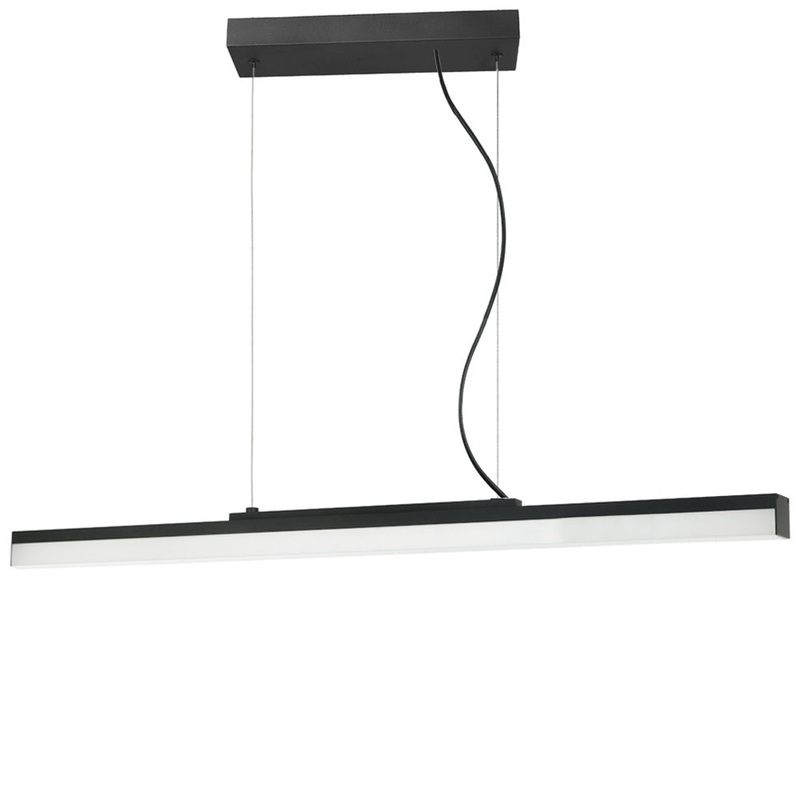 Cube LED Pendant in Matte Black