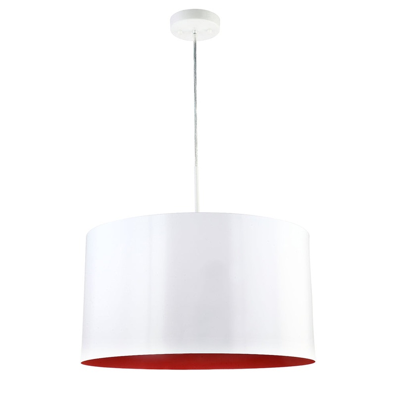 Fabro LED Pendant in White/Orange