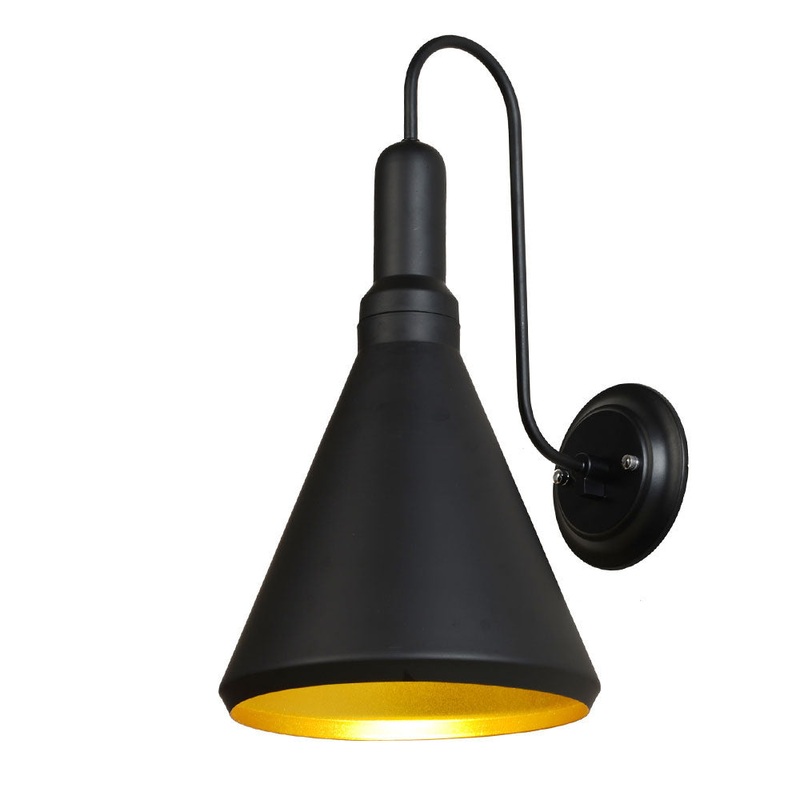 Forli One Light Wall Sconce in Black/Copper