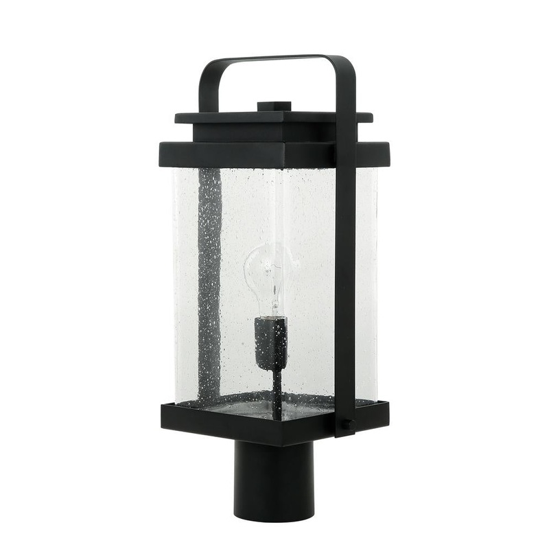 Homestead One Light Outdoor Post Mount in Matte Black