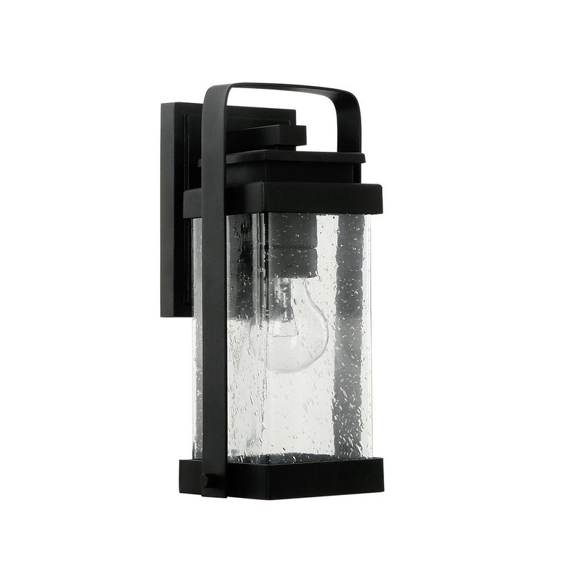 Homestead One Light Outdoor Wall Sconce in Matte Black