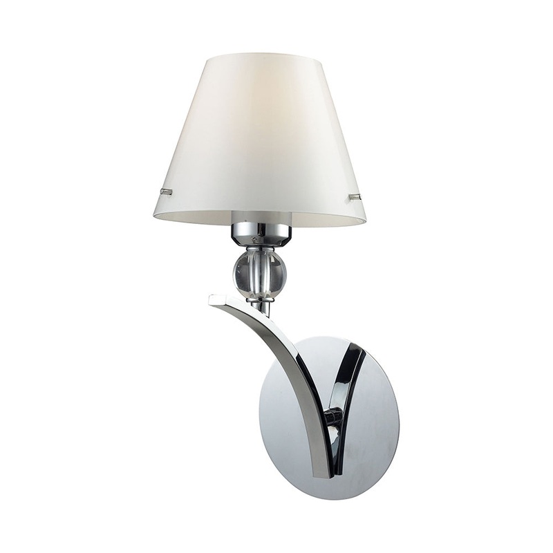 Oberto One Light Wall Sconce in Polished Chrome