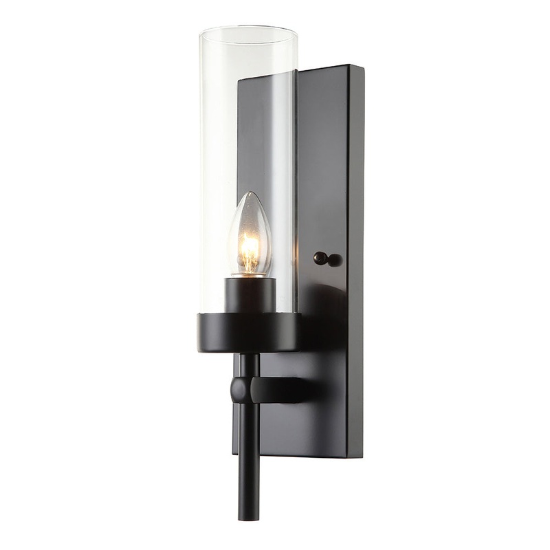 Savino One Light Wall Sconce in Matte Black