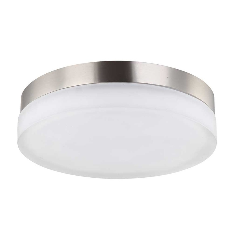 Stuart LED Flush Mount in Satin Nickel