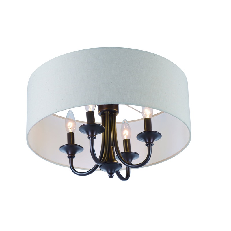 Bongo Four Light Semi-Flush Mount/Pendant in Oil Rubbed Bronze