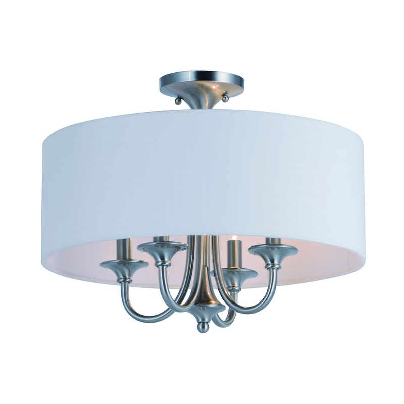 Bongo Four Light Semi-Flush Mount/Pendant in Satin Nickel