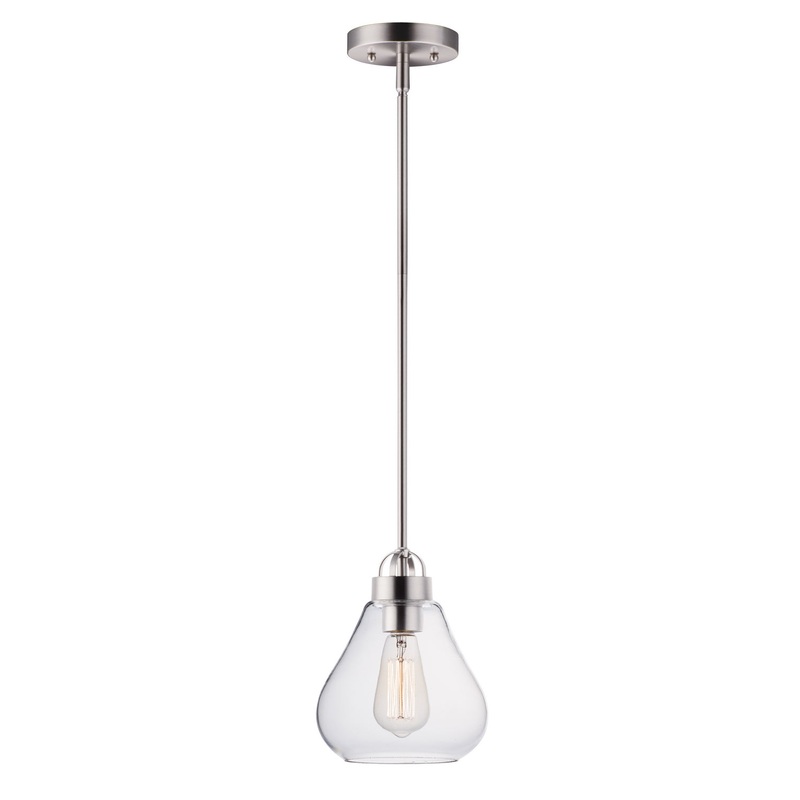 Dianne One Light Pendant in Satin Nickel