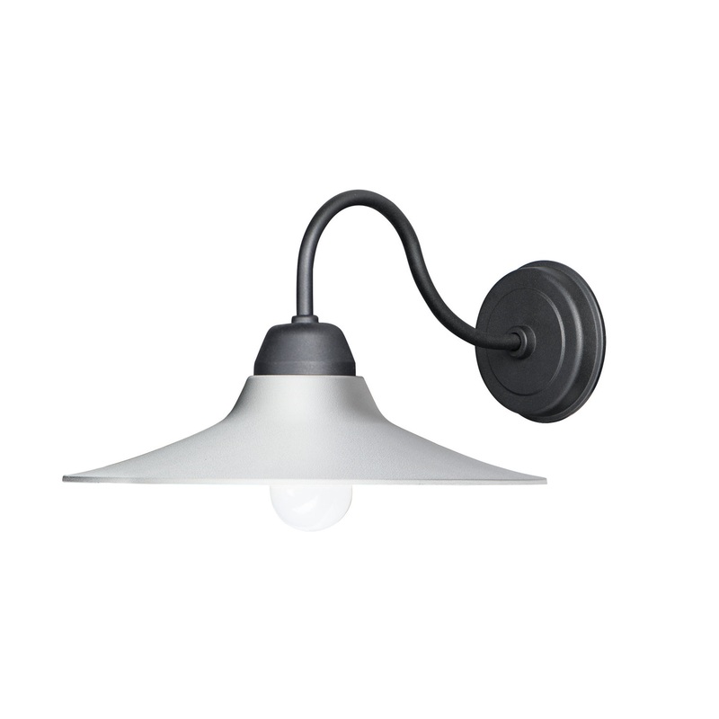 Dockside One Light Outdoor Wall Lantern in White / Black