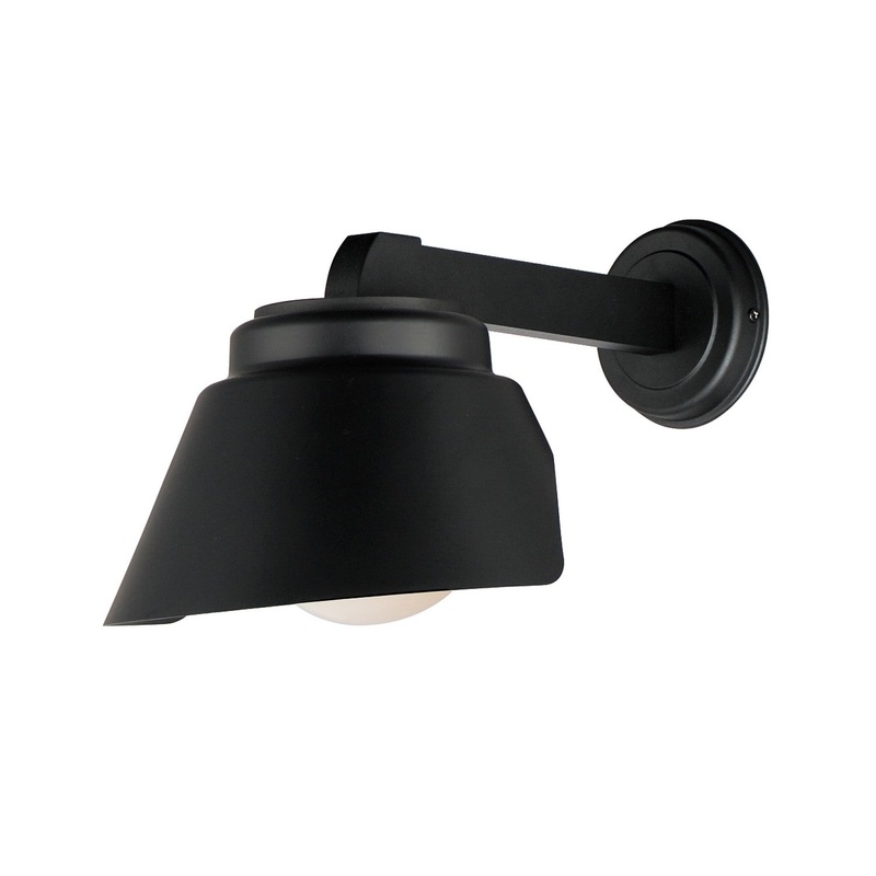 Habit One Light Outdoor Wall Sconce in Black