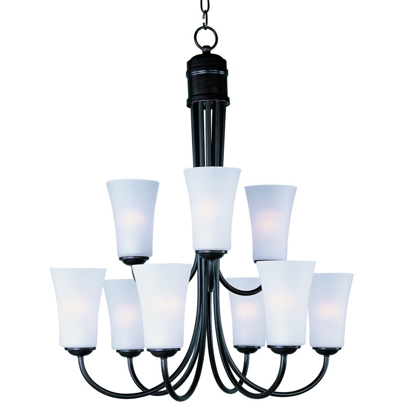 Logan Nine Light Chandelier in Oil Rubbed Bronze