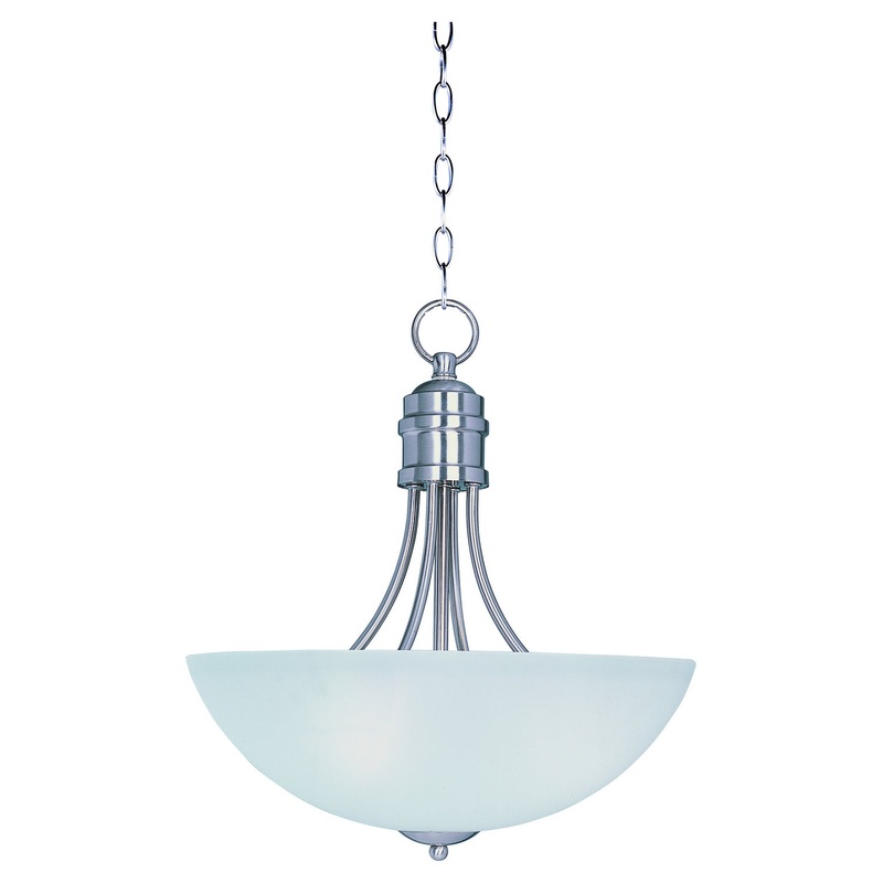Logan Three Light Pendant in Satin Nickel