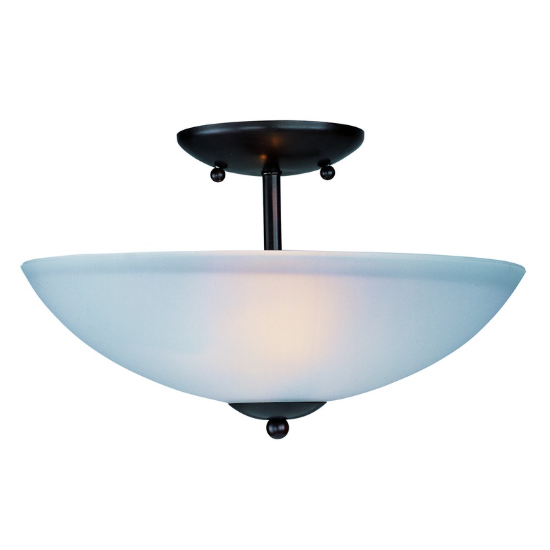 Logan Two Light Semi-Flush Mount in Oil Rubbed Bronze