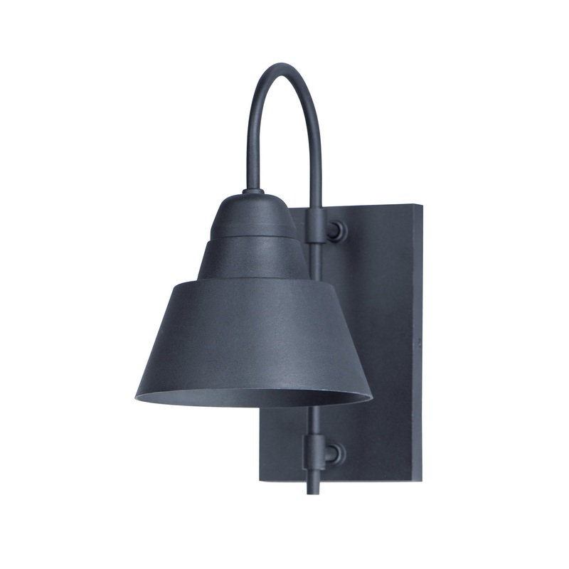 Shoreline One Light Outdoor Wall Lantern in Black