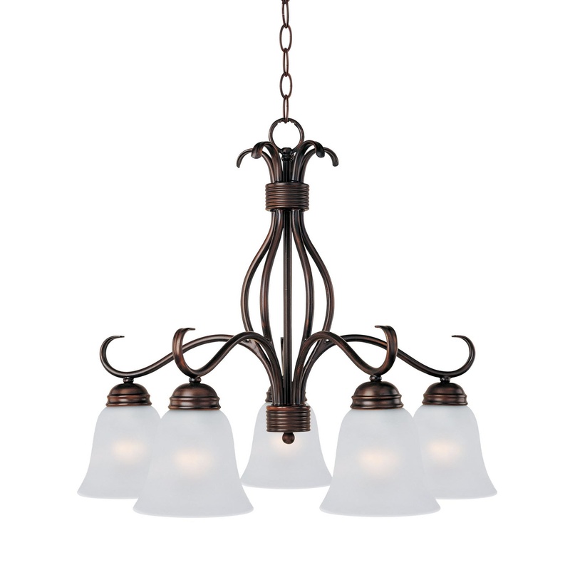 Basix Five Light Chandelier in Oil Rubbed Bronze
