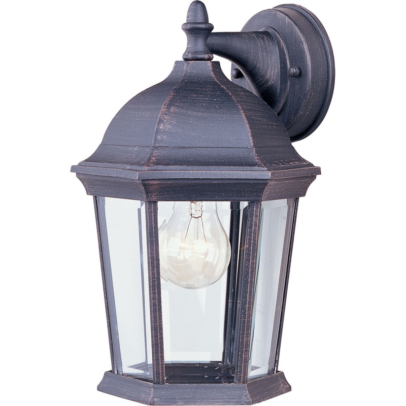 Builder Cast One Light Outdoor Wall Lantern in Rust Patina