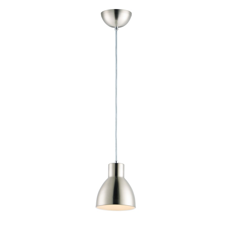 Cora One Light Pendant in Satin Nickel