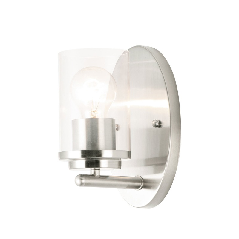 Corona One Light Wall Sconce in Satin Nickel