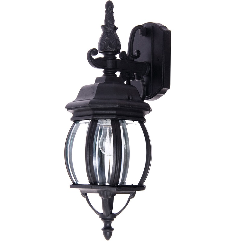 Crown Hill One Light Outdoor Wall Lantern in Black