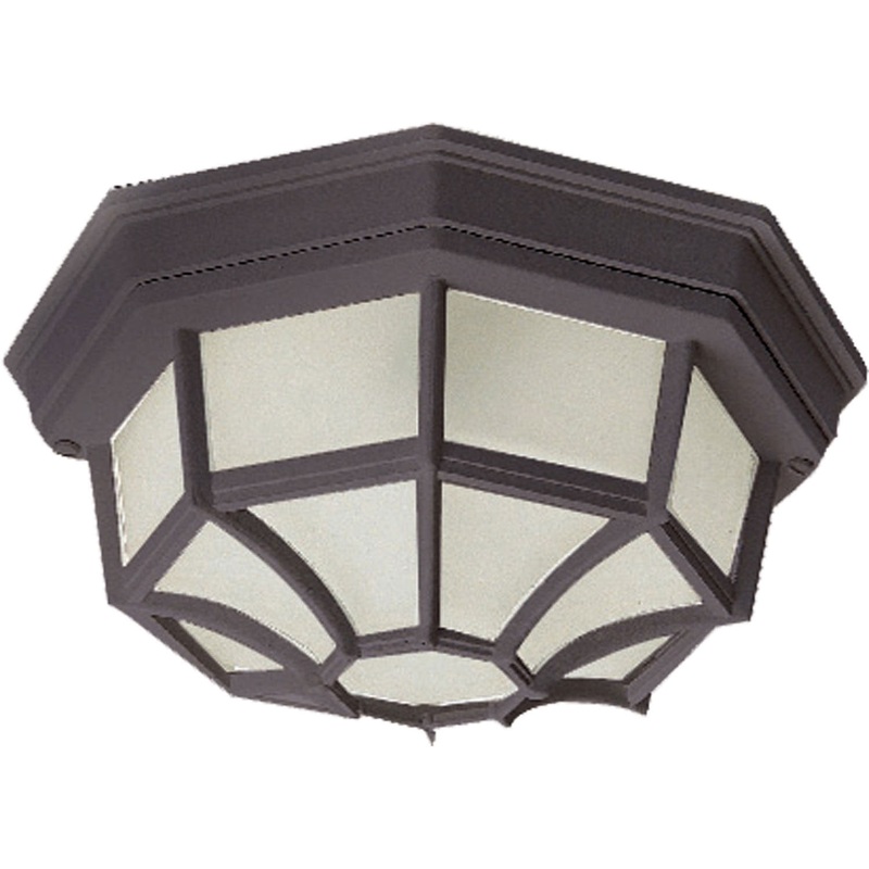 Crown Hill Two Light Outdoor Ceiling Mount in Rust Patina