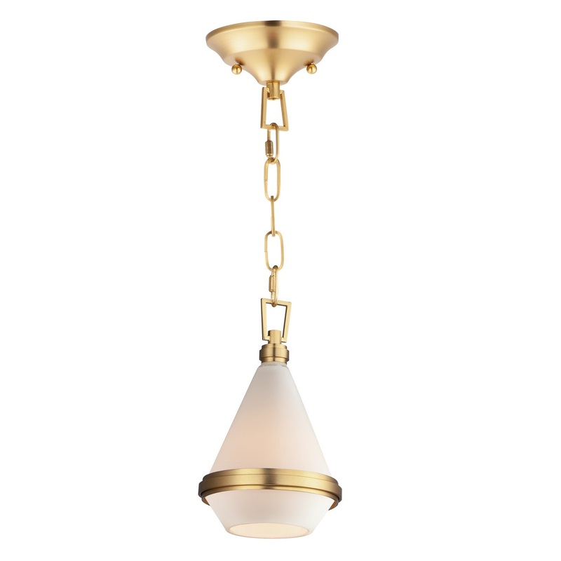 Giza One Light Mini Pendant in Satin Brass