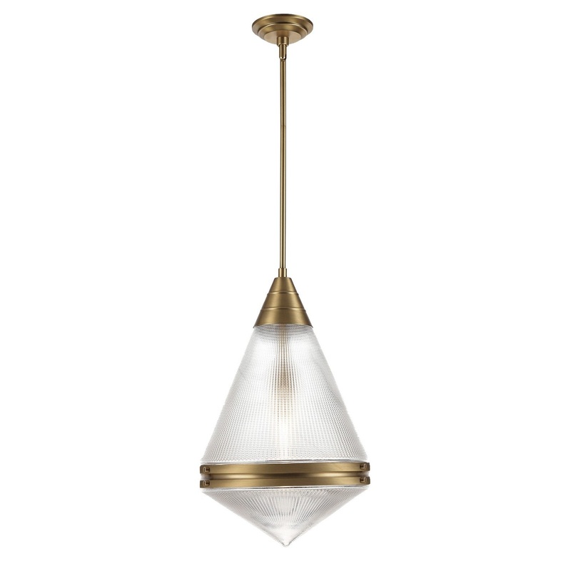 Hargreaves One Light Pendant in Natural Aged Brass