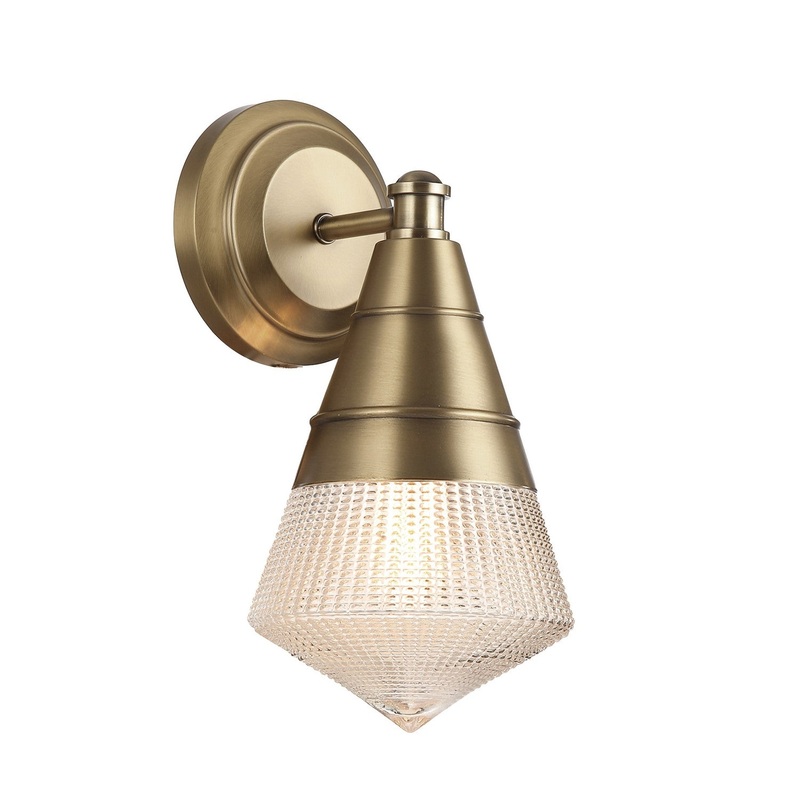 Hargreaves One Light Wall Sconce in Natural Aged Brass